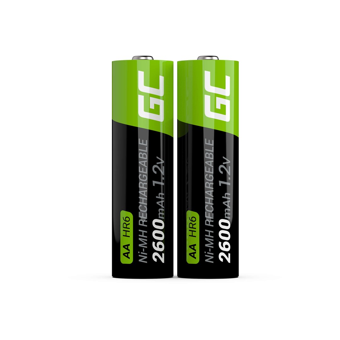 Bateri rikarikueshme AA Green Cell GR05, NiMH 2600mAh, 1.2V, jeshile e zezë