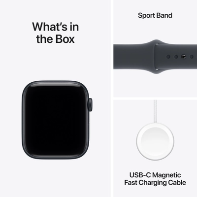 Apple Watch SE 3 GPS 40mm Midnight Aluminium Case with Midnight Sport Band, S/M
