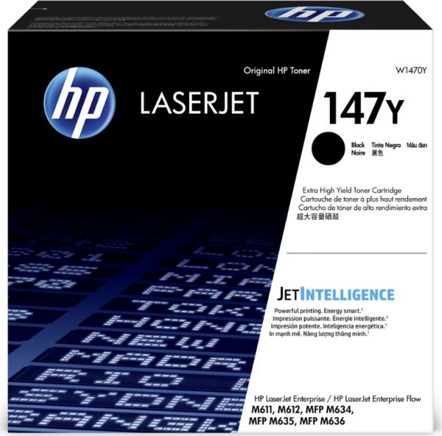 Toneri HP 147Y Original W1470Y, rendiment i lartë, i zi