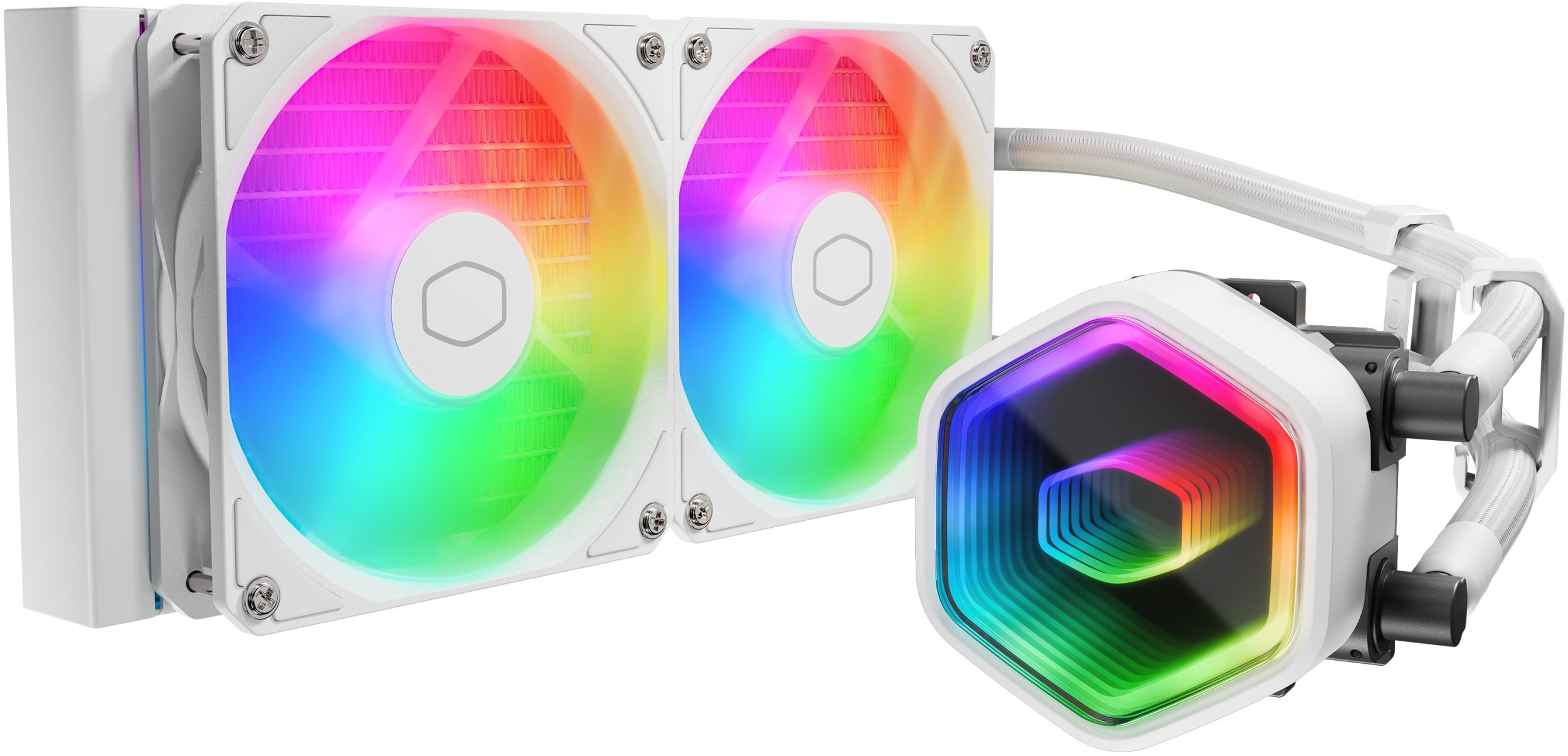 Sistem ftohës uji Cooler Master MasterLiquid 240 Core II, 240mm, ARGB, i bardhë