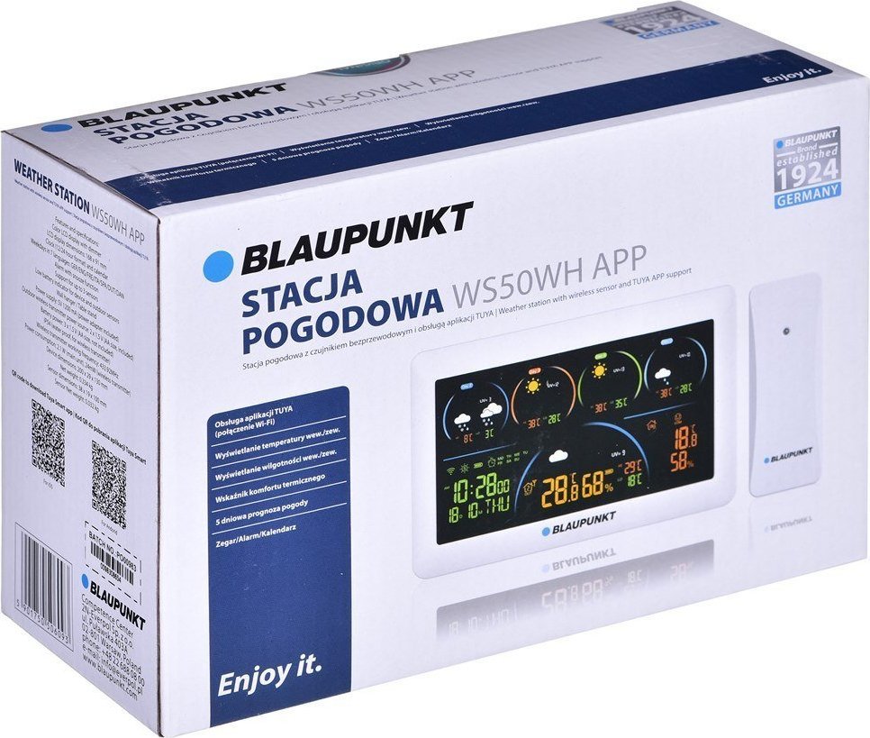 Stacion moti Blaupunkt WS50WH APP, Wi-Fi, me sensor të jashtëm, i bardhë
