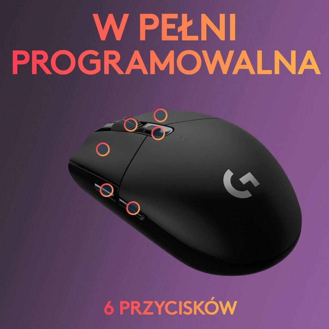 Maus Logitech G305 LIGHTSPEED, Gaming, RF Wireless, i zi