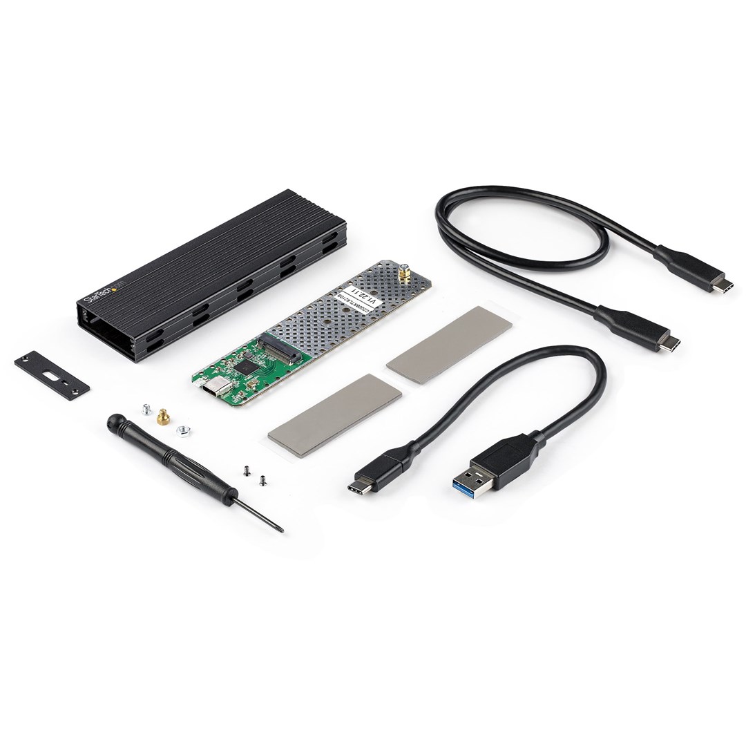 Kuti SSD USB-C M.2 SATA/NVMe Startech SM2E1BMU31C, USB 3.2 Gen 2, 10Gbps, e zezë