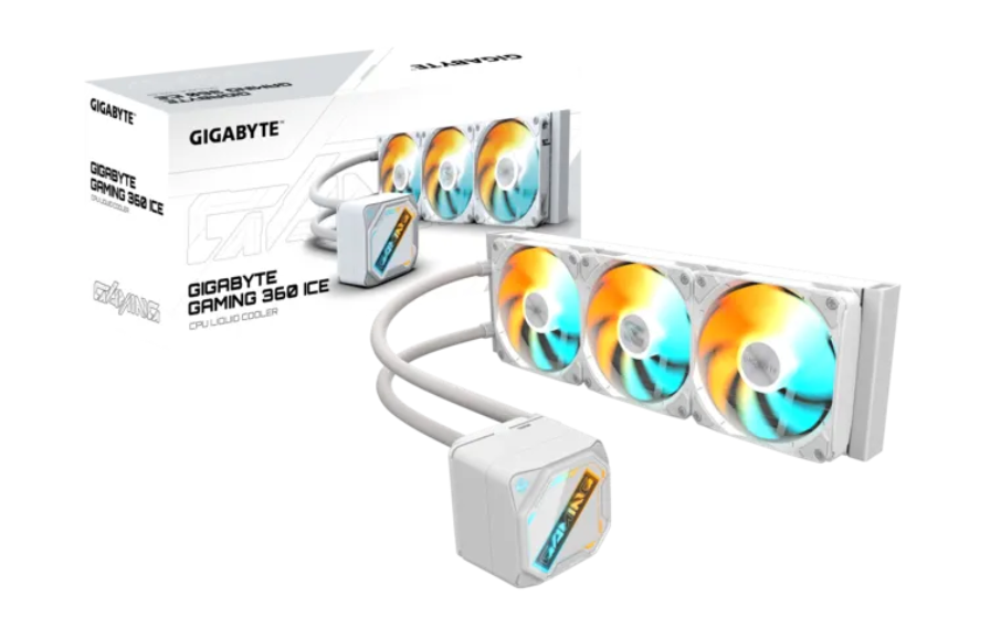 Ftohës uji për procesor Gigabyte GP-GIGABYTE GME 360I, radiator 360 mm, ARGB, i bardhë