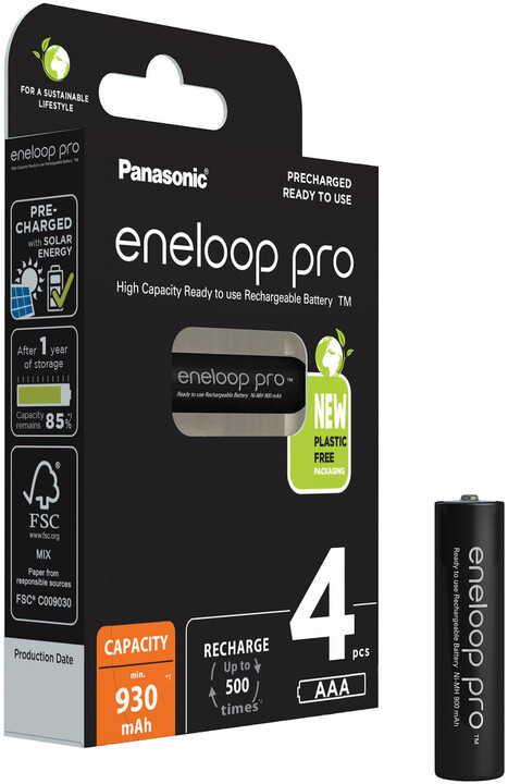 Bateri të rikarikueshme PANASONIC Eneloop HR03 AAA 4HCDE/4BE