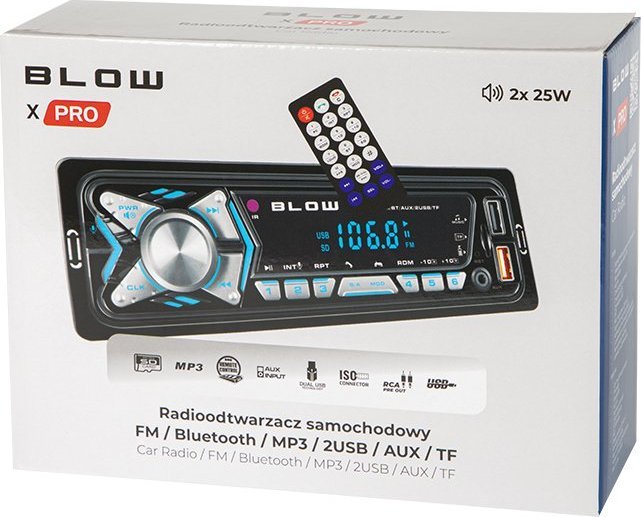 Radio veture Blow X-PRO 78-356, 4x25W, Bluetooth, e zezë