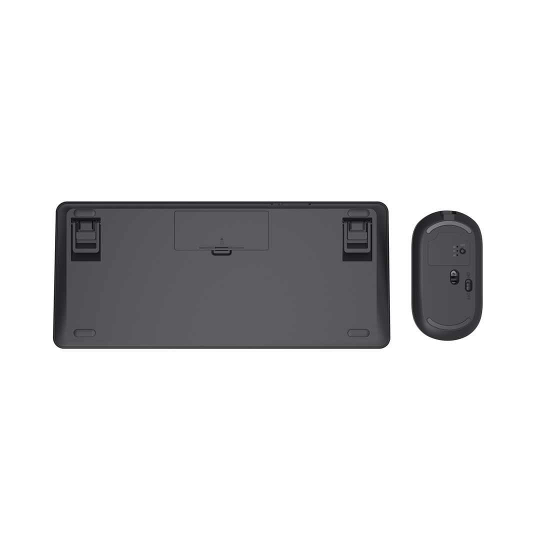 Set tastierë dhe maus Lyra Multi-Device, Wireless, USB/Bluetooth, i zi