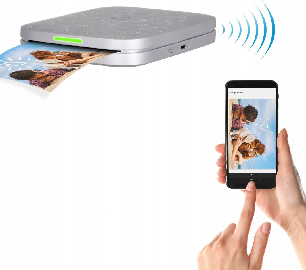 Printer fotografish HP Sprocket 3x4, Bluetooth, portativ, i bardhë