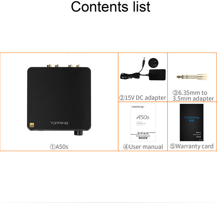 [OUTLET] Përforcues Topping A50S, për kufje, i argjendtë