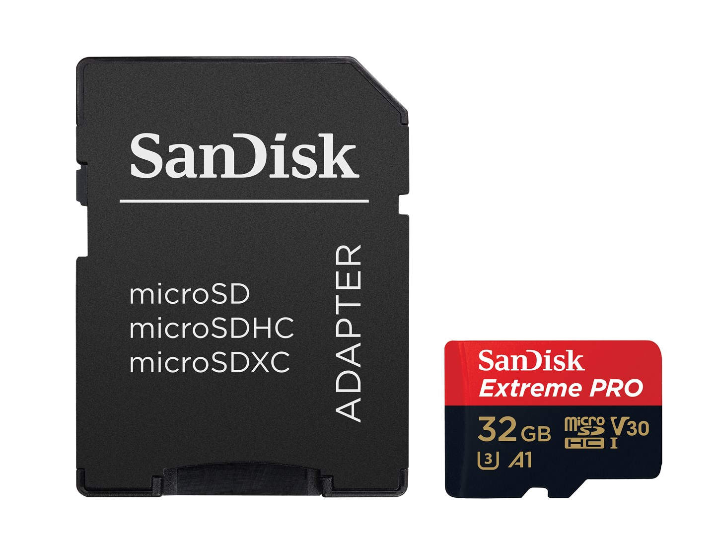 Kartë e memories SanDisk Extreme Pro, MicroSDHC, 32 GB, Class 10 + përshtatës SD