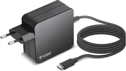 Karikues universal Yenkee Power Adapter 100W, Power Delivery, kabull USB-C 1.8m, i bardhë