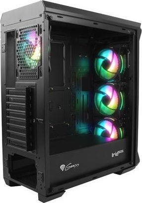 Kuti kompjuteri Genesis IRID 505 ARGB V2, midi tower, 4 ventilatorë 120mm ARGB, e zezë