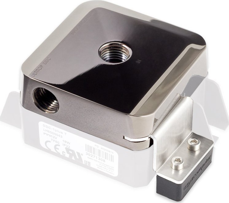 Kapak pompe uji Aquacomputer ULTITOP DDC, për pompa DDC, lidhje G1/4, black chrome