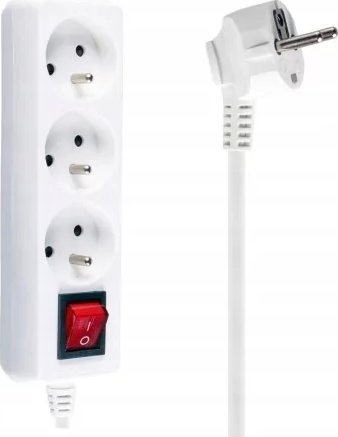 Kabllo e gjatë Libox (LB0081-5), 3 priza, 5m, e bardhë