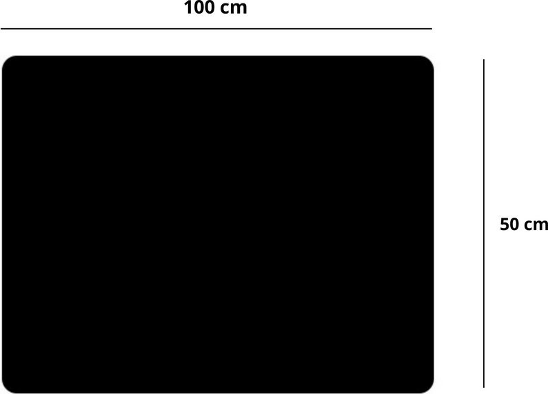Mousepad zyre Dual Office Desk Pad, 100 x 50 cm, sipërfaqe e madhe, i zi