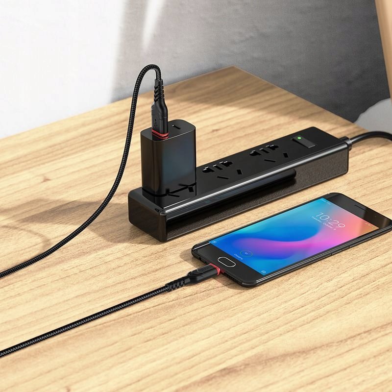 Kabllo USB A në Micro USB Hoco X59, 3 m, 2.4A, e zezë