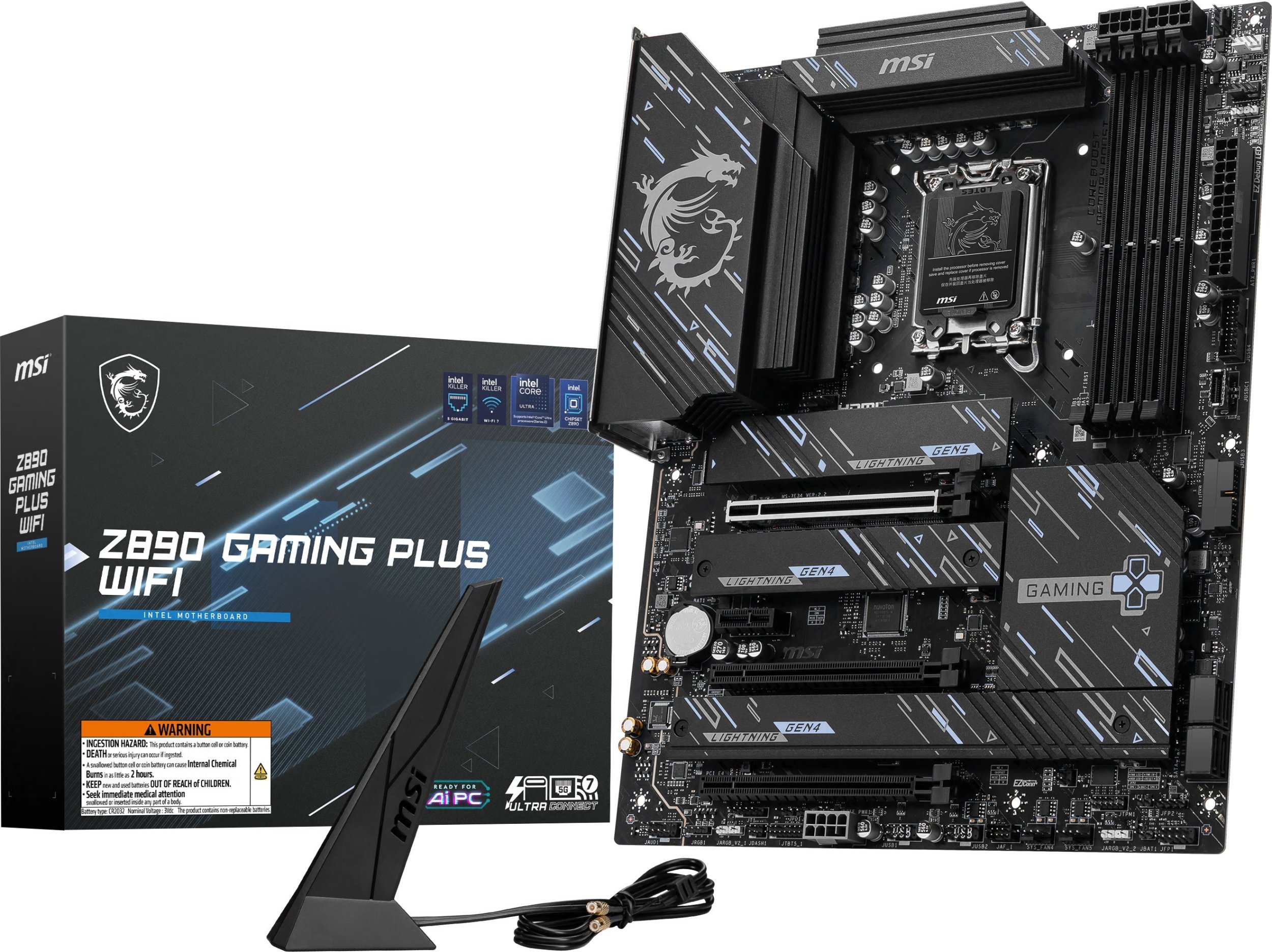 Pllakë amë MSI Z890 Gaming Plus WIFI, Intel Z890, LGA 1851, ATX