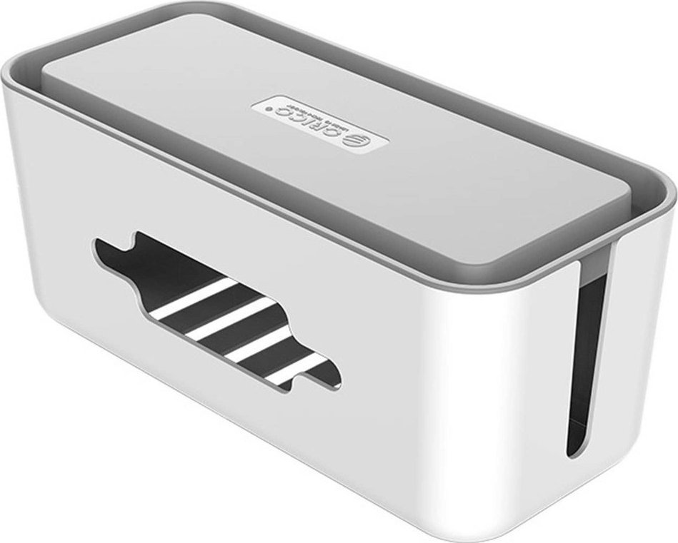 Organizues kabllosh Orico, kuti kabllosh 30 cm, plastike ABS, i bardhë