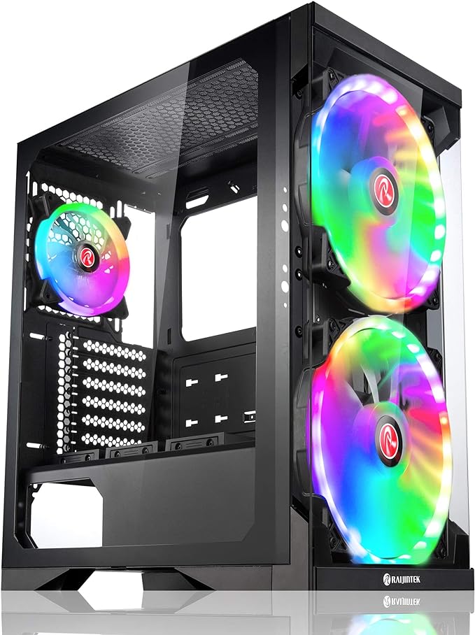 Kasë Raijintek Silenos Pro A-RGB Midi-Tower, e zezë