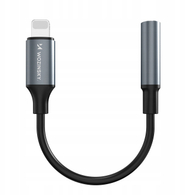 Adapter audio Wozinsky WALJ-01 Lightning në 3.5 mm, për iPhone dhe iPad, i zi