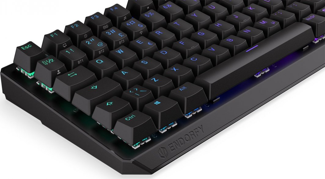 Tastierë gaming Endorfy Thock 75% Wireless, mekanike Kailh Black Box, RGB, e zezë