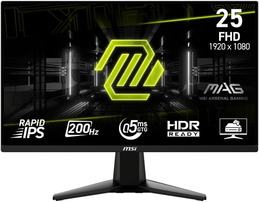 Monitor MSI MAG 255F E20, 24.5'', FHD, 200HZ, i zi