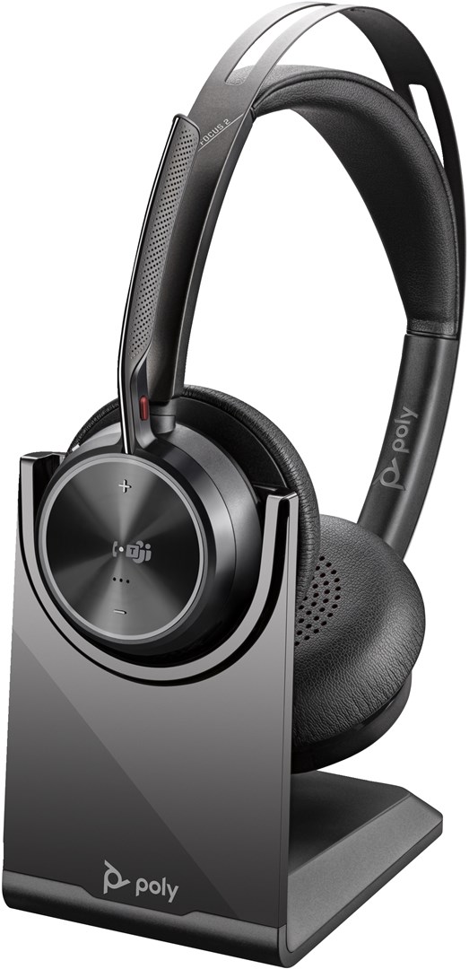 Kufje Poly Voyager Focus 2, Wireless, të zeza