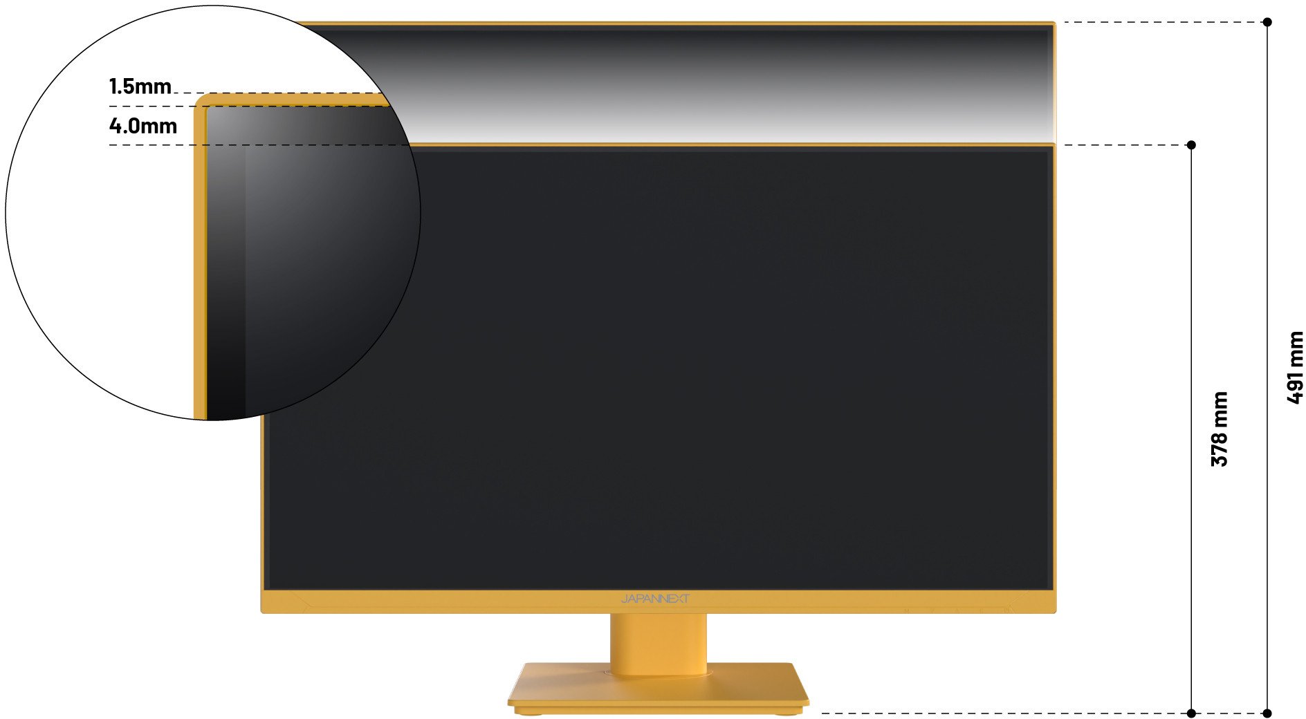 Monitor gaming JapanNext FHD 23.8", 75Hz, HDMI, i zi