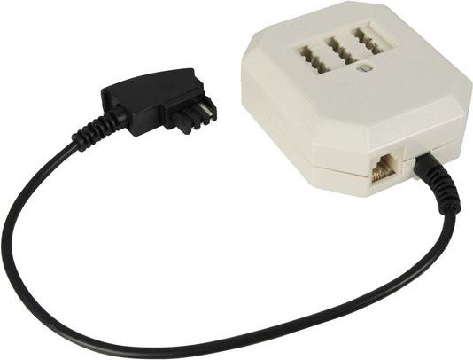 Zgjatues telefoni Wentronic Goobay TAE, 0.2 m, 3x TAE N F N dhe RJ11 RJ14, bezhë e zezë