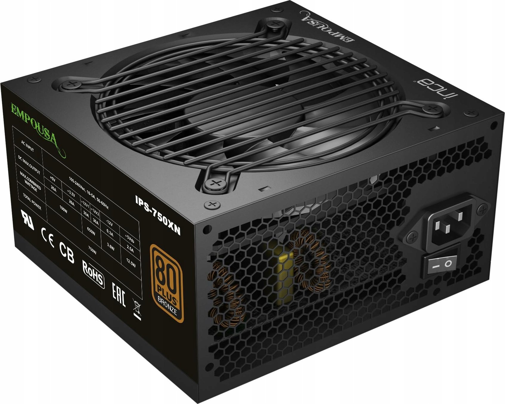 Furnizues energjie Inca IPS-750XN, 750W, ATX, 80 Plus Bronze, i zi