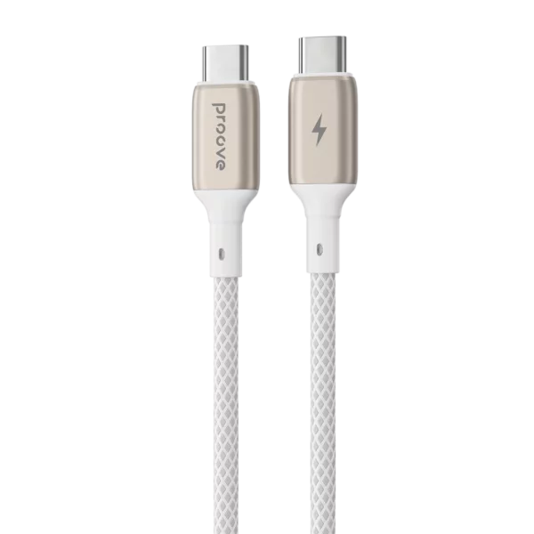 Kabllo karikimi Proove Dense Metal Type-C në Type-C, 60W, 2m, e bardhë