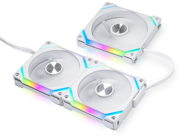 Ventilatorë LIAN-LI UNI FAN SL120 V2 ARGB PWM, 120mm, 3 copë, të bardhë