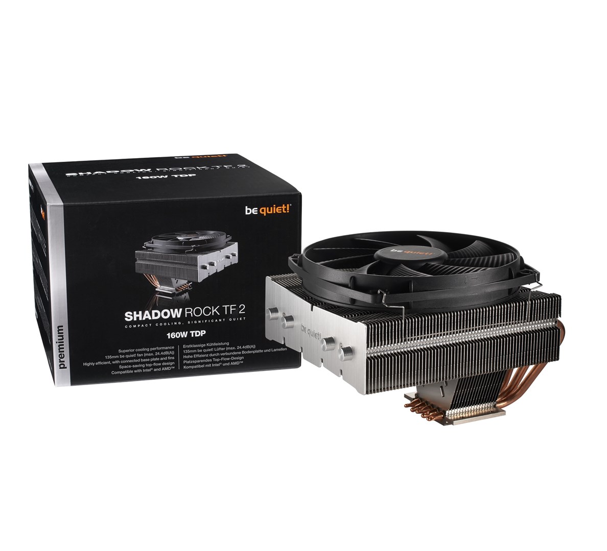 Ftohës CPU bequiet! Shadow Rock TF 2, 160W, 135 mm, i zi