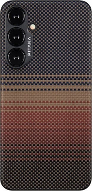 Kllafë telefoni Pitaka MagEZ 4 Sunset për Samsung Galaxy S24 Plus, aramid, kompatibile me MagSafe, shumëngjyrëshe