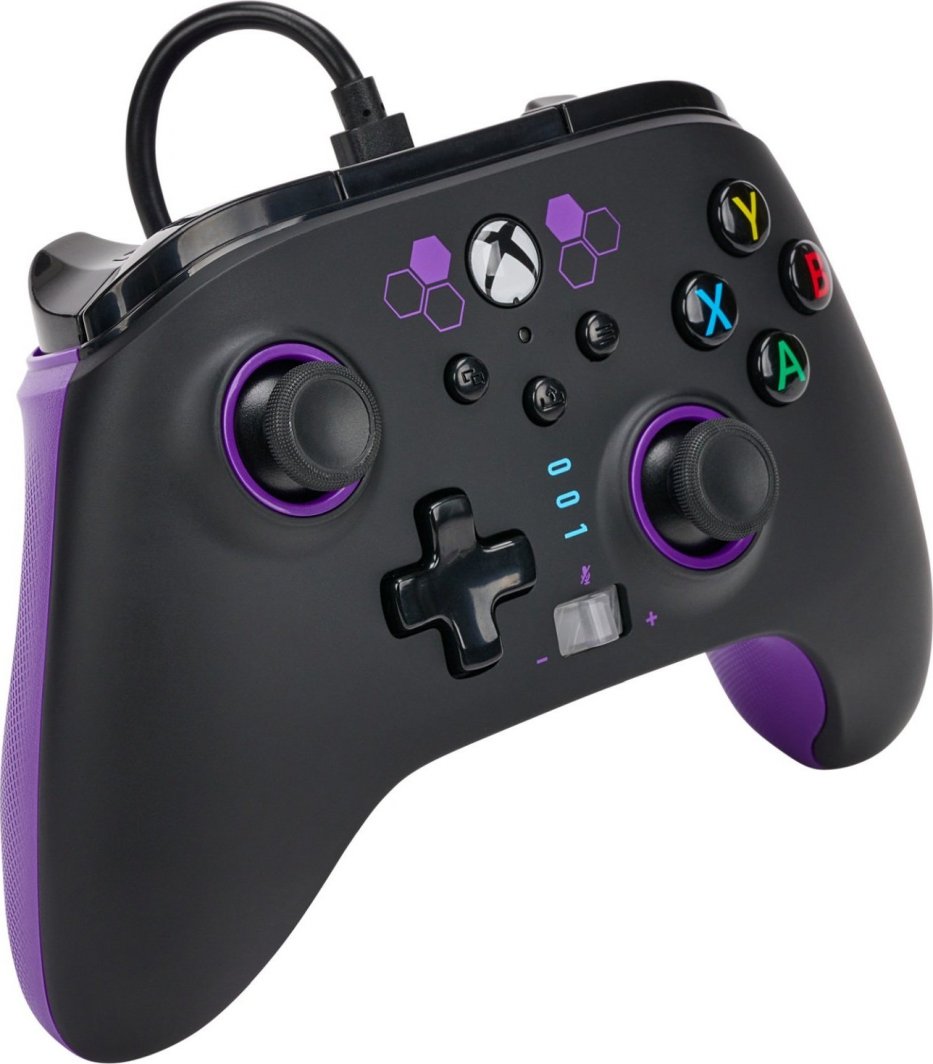 Kontroller PowerA Xbox Enhanced Purple Hex, me kabllo, i zi