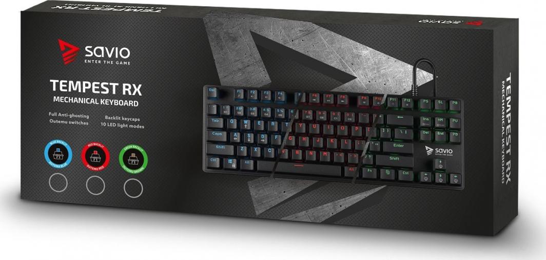 Tastierë Savio Tempest RX TKL Outemu Brown