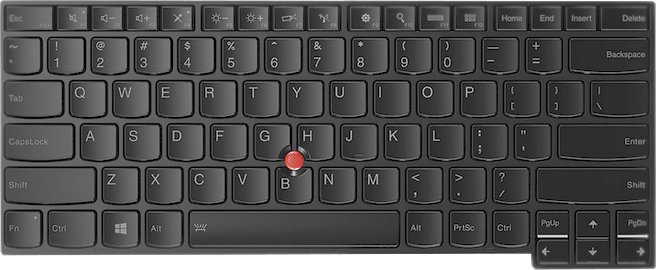 Tastierë Lenovo 00PA505, me kabllo, layout standard, e zezë
