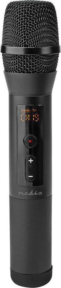 Mikrofon wireless UHF K8, sistem dore, marrës portativ 6.35mm, rreze 50m, i zi