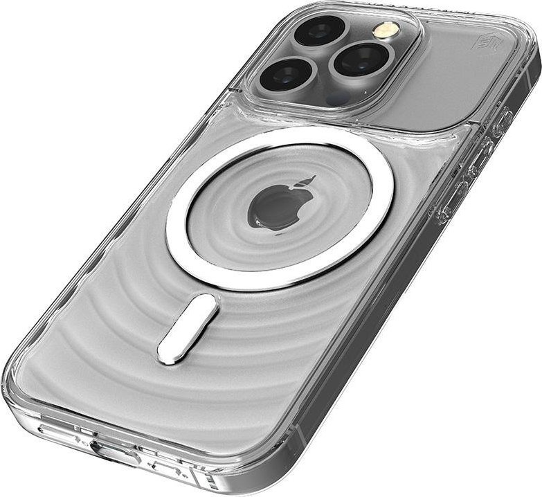 Maskë mbrojtëse STM Reawaken Ripple MagSafe për iPhone 15 Pro Max, ClearShell vetë ripërtëritëse, transparente