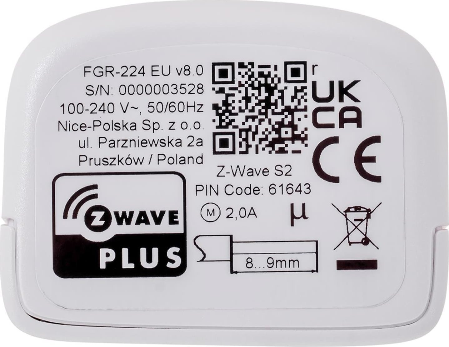 Modul smart për roleta Fibaro FGR-224, kontroll i largët, për automatizim në shtëpi