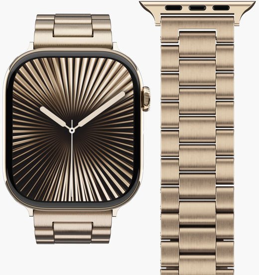 Ремен за часовник Vonmählen Link Bracelet 2 за Apple Watch, 40–42mm, нерѓосувачки челик 316L, златна боја