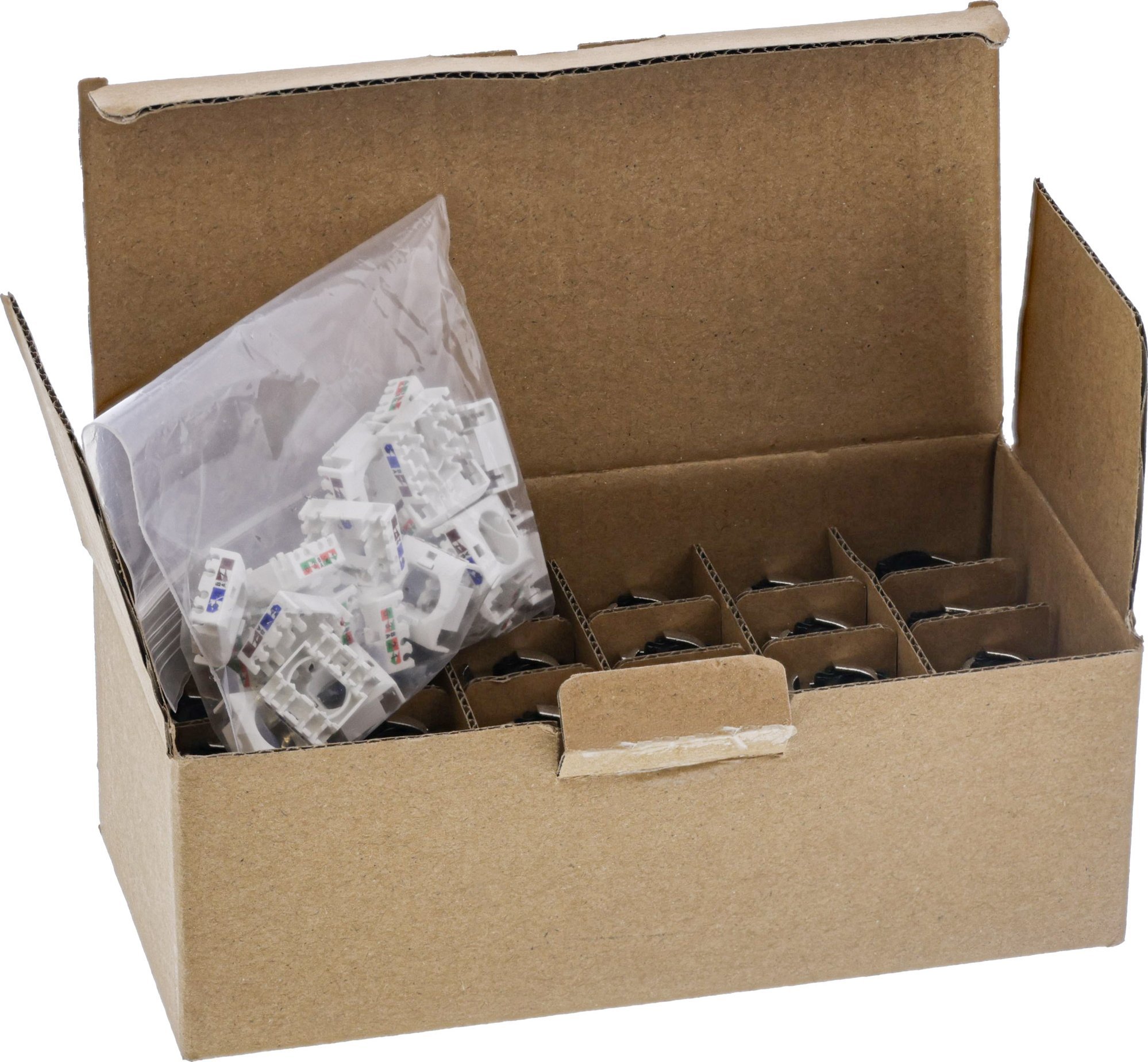 Pako konektorë rrjeti InLine Keystone RJ45, Cat.6A, set 24 copë, metalik