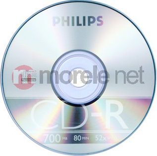 Set CD-R Philips 700MB, 10 copë, të hirta