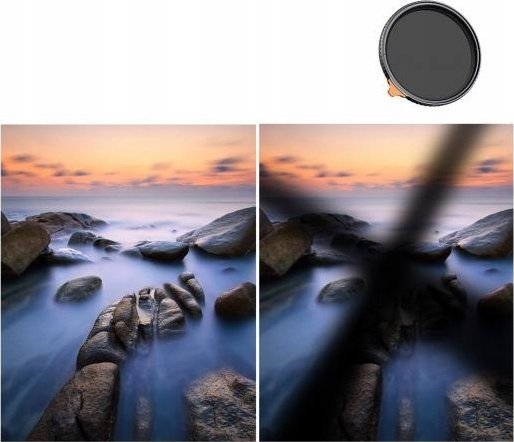 Filtër ND i rregullueshëm K&amp;F Concept KF01.2161, ND2 ND32, 82mm, gri