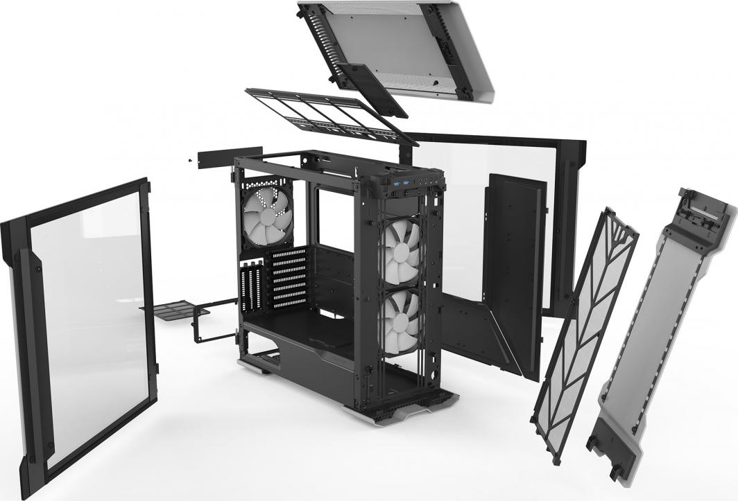 Kasë Phanteks Enthoo Evolv X, e argjendtë, Midi Tower