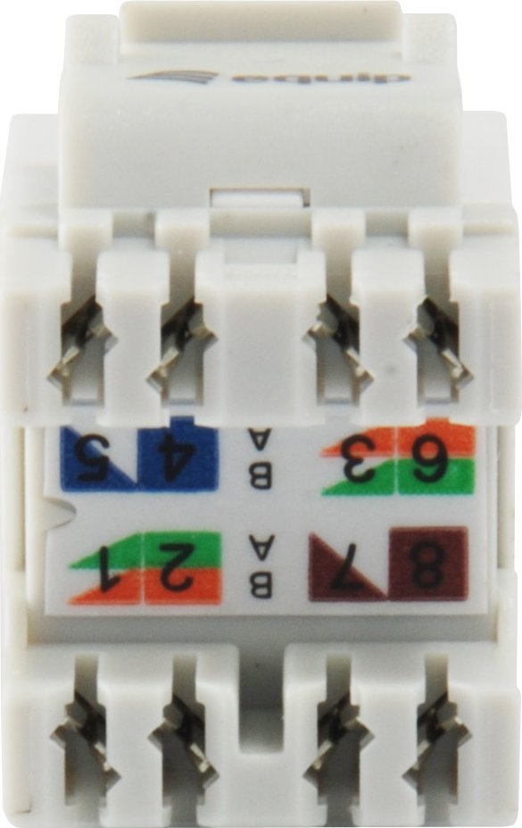 Modul rrjeti Equip Keystone Jack Cat.6 LSA, unshielded, slim, i bardhë