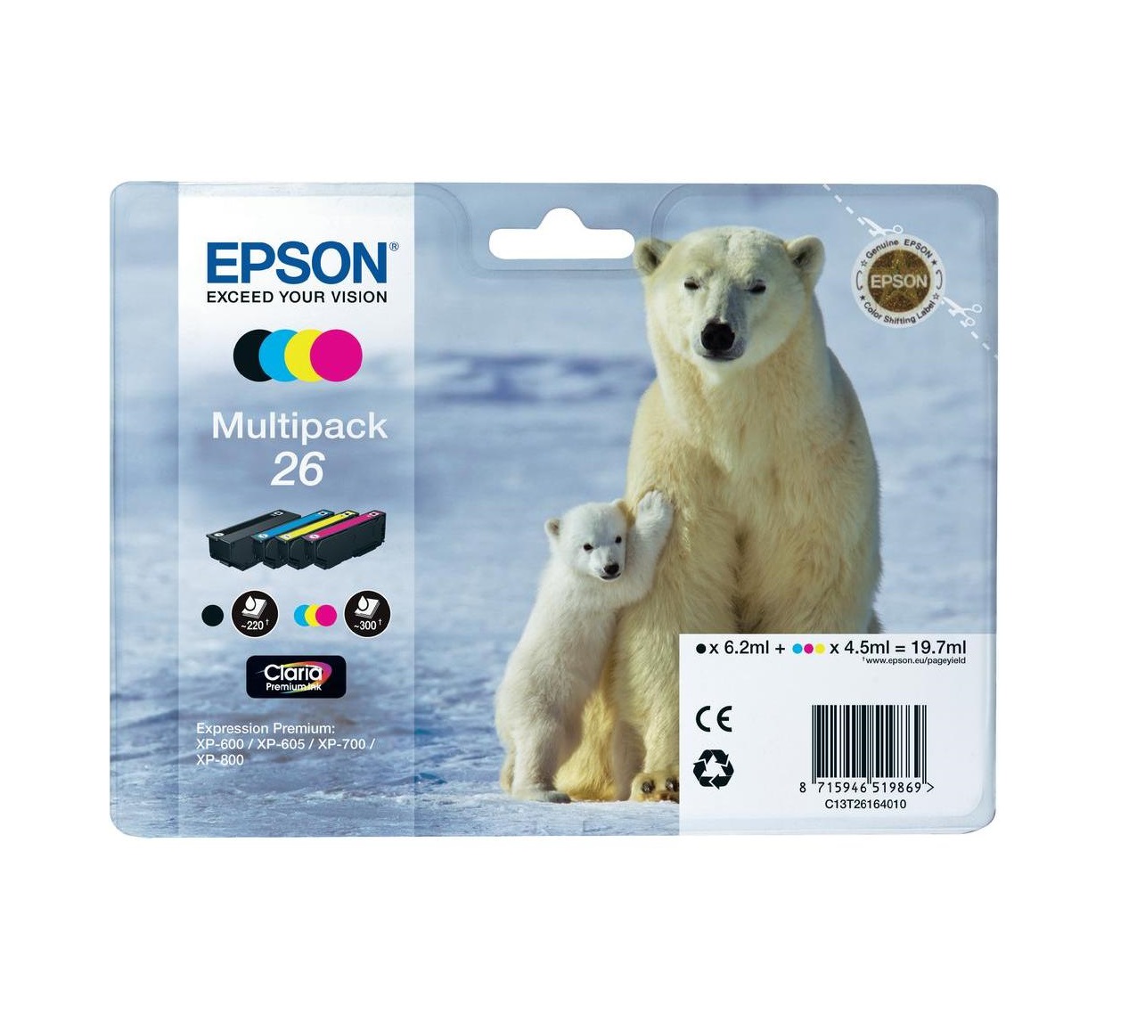 Ngjyrë Epson T2616, 4 ngjyra