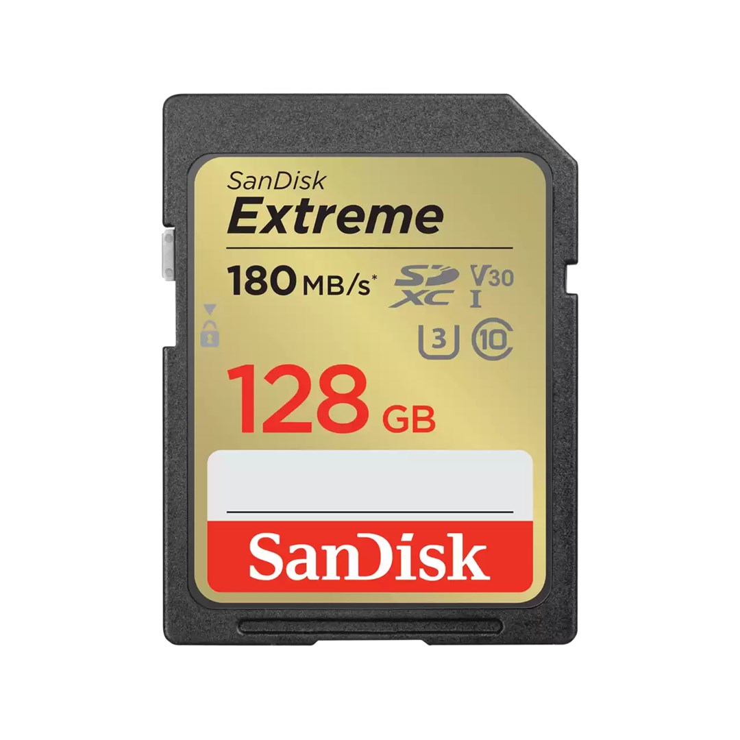Kartë e memories SanDisk Extreme, SDXC, 128 GB, Class 10