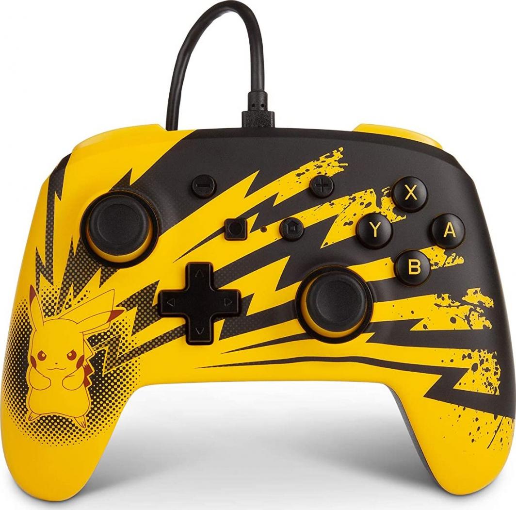 Kontroller PowerA Pokemon: Pikachu Lightning, me kabllo, i verdhë