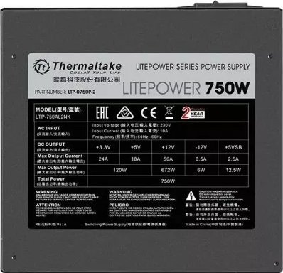 Burim energjie Thermaltake Litepower II Black PS-LTP-0750NPCNEU-2 ATX, 750W